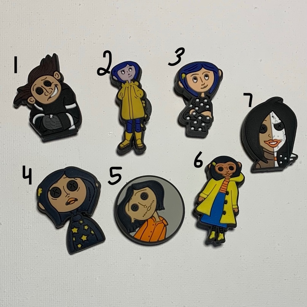 Coraline Croc Charm Jibbitz Shoe Charm Set